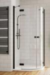 Radaway Usa cabina dus semirotunda Radaway Essenza New Black PDD, 90 x H200 cm, stanga (1385001-54-01L)