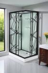 Sanotechnik Cabina de dus completa, negru, 120x90x215cm (TM3009)