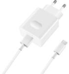 Huawei hálózati töltő USB aljzat (18W, gyorstöltő + Type-C kábel) FEHÉR (21958)