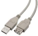 Gigapack Kábel hosszabbító (USB - USB, törésgátló, 180cm) VILÁGOSSZÜRKE