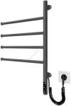 Mario Radiators Ел. въртящ се сушилник за кърпи VEER 50W/230V 62, 5x44, 5 cm неръждаема стомана/черно (MR0064)