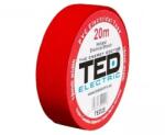 TED Banda izolatoare PVC, 20m x 19mm, pentru protectia si izolarea cablurilor, rosu, TED TED004802 (TED004802)