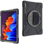 Gigapack Samsung Tab S8 Plus Lte Gigapack Defender Műanyag Telefonvédő Ütésállóság, 360° + Kézpánt, Fekete