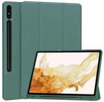 Gigapack Samsung Tab S10 Plus Lte Gigapack Tok Álló, Bőr Hatású Aktív Flip, Ceruza Tartó, Sötétzöld