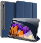 Dux Ducis Samsung Galaxy Tab S8 LTE (SM-X706), Galaxy Tab S8 WIFI (SM-X700), Galaxy Tab S7 LTE 5G (SM-T876), Dux Ducis Domo tablet tok, Asztali tartó, Sötétkék