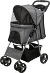 TRIXIE Buggy carucior pentru câini (47 x 100 x 80 cm | Înălţime: 100 cm | Greutate: 4.9 kg | Greutate suportata: 15 kg | Gri) (28959)