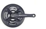 Velotech négyszögtengelyes MTB hajtómű 28-38-48T, 170 mm, acél-műanyag, LV, fekete
