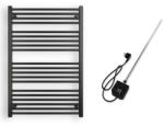  Törölközőszárító radiátor elektromos fűtőpatronnal 75 x 110 cm - Nero Italia AF05-600W (fekete)