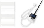  Törölközőszárító radiátor elektromos fűtőpatronnal 75 x 120 cm - Nero Italia AF-13-400W (fehér)
