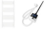  Törölközőszárító radiátor elektromos fűtőpatronnal 60 x 130 cm - Nero Italia AF-13-400W (fehér)