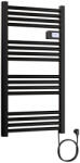  Elektromos design radiátor digitális termosztáttal NERO Italia Classico - 54 x 96 cm (fekete) - miniwebshop
