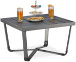 Relaxdays Fa mintázatú alacsony kerti asztal erkély asztal szürke 10049594_111