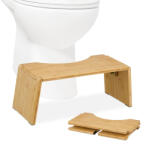Relaxdays Bambuszból készült összecsukható WC-sámli 10050622