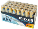 Maxell ALKALINE LR03/32S fóliás 1, 5V tartós AAA mikro elem (Maxell-ALKALINE-AAA-LR03-32S)