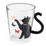 AFI Cicás üvegpohár macskafarokkal - 250 ml (IMO-AFI-802200PILLANGOS)