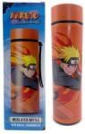  Naruto fém kulacs, termosz digitális hőmérővel 450ml (BOT377) - iskolataskawebshop