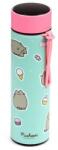 PUSHEEN cicás fém kulacs, termosz digitális hőmérővel 450ml - Ínyenc Pusheen macska (BOT362) - iskolataskawebshop