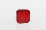 Fristom Szélességjelző 12-24V MAN kocka alakú sík hátoldalas piros 4 LED-es 62mm x 62mm (FT-27C LED) (FT-027CLED) - szervizfelszereles