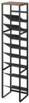 YAMAZAKI Fekete fém bortartó polcos állvány, palackok száma 16 20x88, 5x19 cm Tower - YAMAZAKI