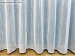 fuggonyoutlet Voile, Pálcikás, fehér alapon fehér, 400x160 cm