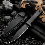 HUANG FU Túlélő taktikai kés kültéri használatra, éles fix pengés kés, egyenes kés (888999162431)