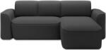 Eltap Antracitszürke buklé sarokkanapé (jobb oldali-heverő résszel) Ume - ELTAP