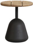 Kave Home Fekete-natúr színű kerek dohányzóasztal akácfa asztallappal ø 43 cm Saura - Kave Home