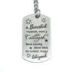 R.M. ékszer Barátok mint a csillagok acél medálos kulcstartó (13236-RM-D)