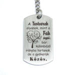 R.M. ékszer A testvérek olyanok acél medálos kulcstartó (14044-RM-D)