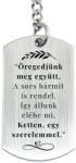 R.M. ékszer Öregedjünk meg együtt szerelmes acél kulcstartó - nagy téglalap (19692RM)