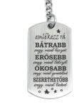 R.M. ékszer Bátrabb vagy, mint hiszed - bátorító gravírozott acél kulcstartó (13430-RM-D)