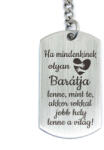 R.M. ékszer Olyan Barátja lenne acél medálos kulcstartó (15953RMT)