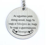 R.M. ékszer Te vagy a Feleségem és Anya acél medálos kulcstartó (15886RMT)