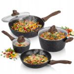 Smile Edénykészlet 7 db-os MGK-24 indukciós alumínium mély serpenyő Non-Stick (MGK-24)