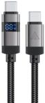 ACEFAST Cablu Date si Incarcare USB-C - USB-C Acefast C15-03 Display, 60W, 1.2m, Negru - typec