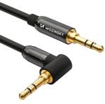 Wozinsky Cablu AUX Wozinsky unghi drept (mascul-mascul) mini jack 1.5m negru