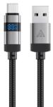ACEFAST Cablu Date si Incarcare USB-A - USB-C Acefast C15-04 Display, 66W, 1.2m, Negru - typec