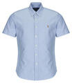 Ralph Lauren Rövid ujjú ingek CHEMISE COUPE DROITE EN OXFORD UNIE Kék EU M