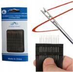  12 db-os kézi varrótű, önbefűző, különböző hosszúságú, 3, 6-4, 2 cm (IGŁY DO SZYCIA SAMONAWLEKAJĄCE)