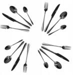 Homla Evőeszköz szett Homla 4 személyes fekete Abele 16 db (951927)