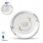  Arany tányér keresztelőre 18cm
