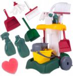 Stator Takarítókocsi gyerekeknek Nagy Takarító Készlet Felmosókocsi 14 db-os (U444)