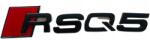  3D Embléma Audi Bélyeg felirat RSQ5 Fekete Fényes