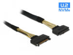 Delock U. 2 SFF-8639-s bővítőkábel csatlakozódugóval > U. 2 SFF-8639-s, csatlakozóhüvellyel, 0, 5 m (85738) - flylite