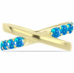  Arannyal Bevont Ezüst Gyűrű Etiópiai Paradicsomi Opállal, Y63121/62