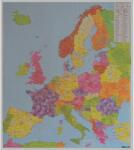  Európa fali térkép irányítószámokkal, csipesszel rögzíthető alapon 1: 3 700 000