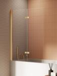 New Trendy New Soleo Gold Brushed paravan cadă 120 cm două piese auriu periat/sticlă transparentă P-0175 (P0175)
