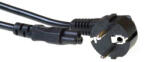 ACT 230V connection cable schuko male (angled) - C5 3 m Fekete (AK5024)