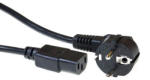 ACT 230V connection cable schuko male (angled) - C13 black 2.5 m Fekete 2, 5 M (AK5010)