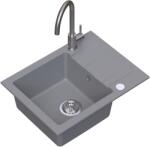 Ruvetti Minimini+ mosogató csapteleppel szürke/acél LP_3200-MM58440GR_W (LP3200MM58440GRW)